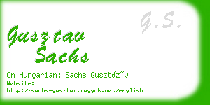 gusztav sachs business card